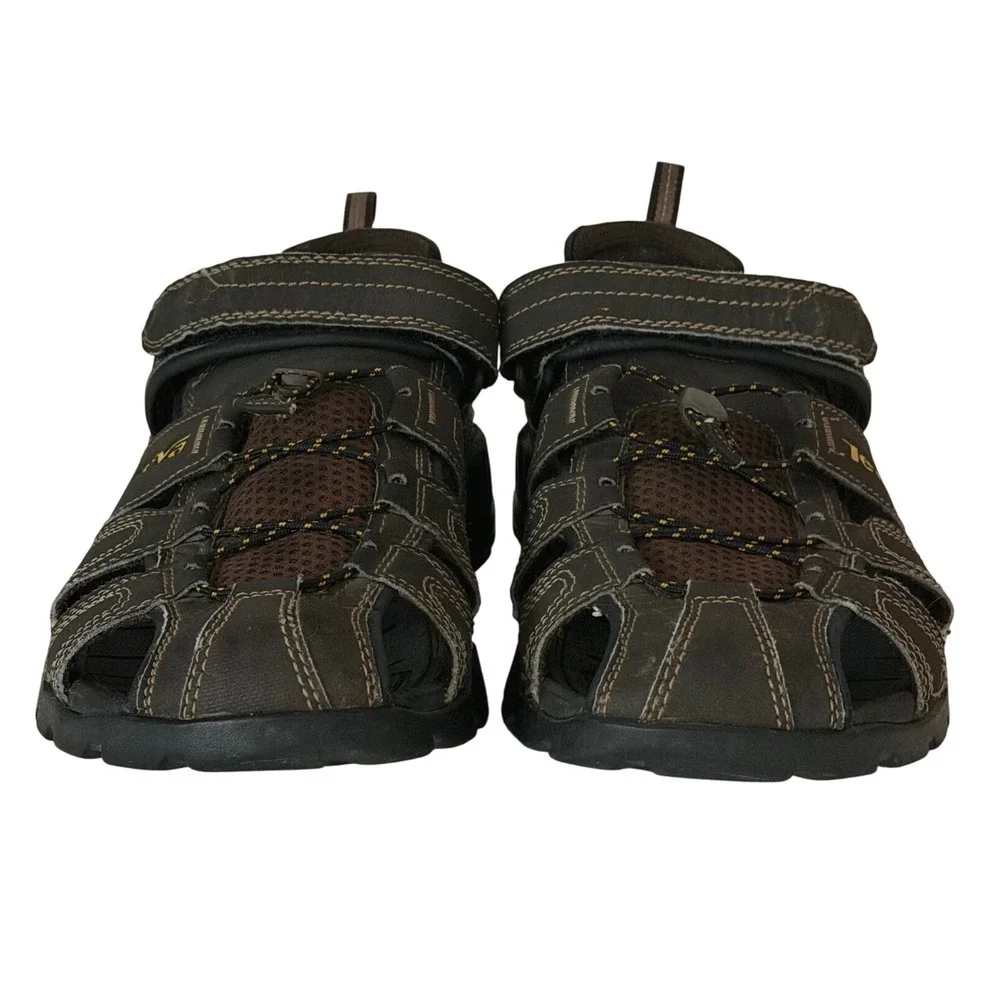 Teva Omnium Men's Brown Closed Toe Hiking Water Sandals ShocPad 1001116 Size 11‎